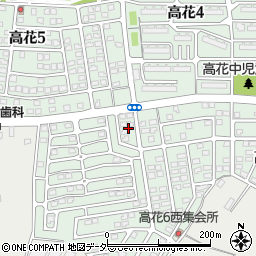 千葉県印西市高花6丁目1周辺の地図