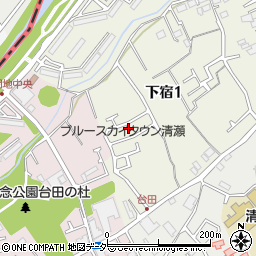 東京都清瀬市下宿1丁目167-37周辺の地図