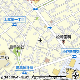 千葉県松戸市上本郷3034-2周辺の地図