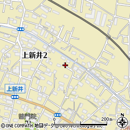 埼玉県所沢市上新井2丁目18周辺の地図