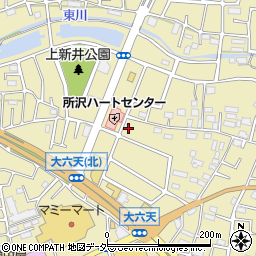 埼玉県所沢市上新井2丁目78周辺の地図