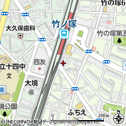 北澤商事株式会社　竹ノ塚店周辺の地図