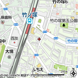 東京足立病院足立クリニック周辺の地図