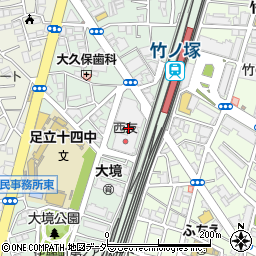 西友竹の塚店周辺の地図