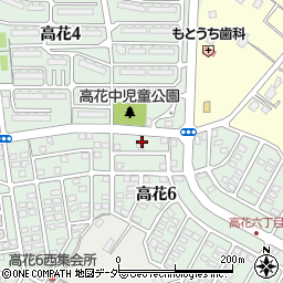 千葉県印西市高花6丁目5周辺の地図