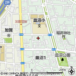 東京都足立区皿沼1丁目15周辺の地図