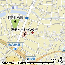 埼玉県所沢市上新井2丁目63周辺の地図