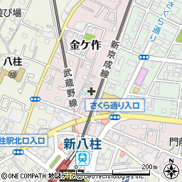 千葉県松戸市金ケ作43-256周辺の地図