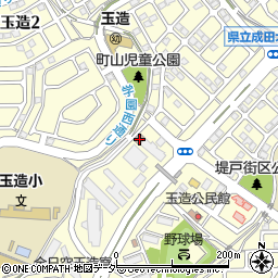 成田玉造郵便局周辺の地図