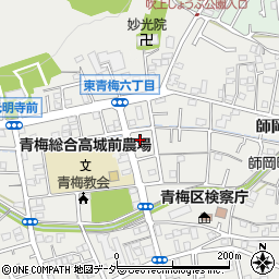 東京都青梅市東青梅6丁目16-2周辺の地図