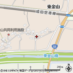 千葉県成田市東金山86周辺の地図