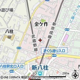 千葉県松戸市金ケ作43-257周辺の地図