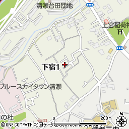 東京都清瀬市下宿1丁目200周辺の地図