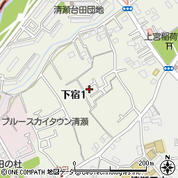 東京都清瀬市下宿1丁目200-12周辺の地図