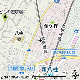 千葉県松戸市金ケ作38-40周辺の地図