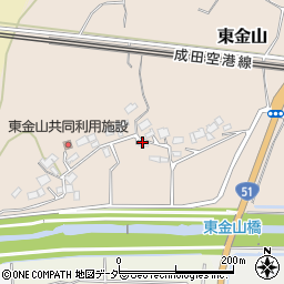 千葉県成田市東金山290周辺の地図