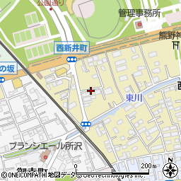所沢市西新井町駐車場周辺の地図
