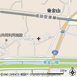 千葉県成田市東金山254周辺の地図