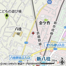 千葉県松戸市金ケ作38-35周辺の地図