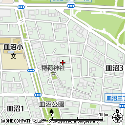 東京都足立区皿沼3丁目13-2周辺の地図