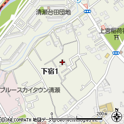 東京都清瀬市下宿1丁目200-8周辺の地図