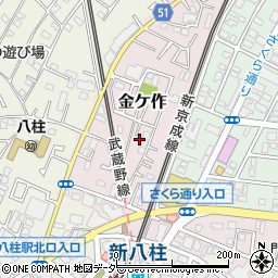 千葉県松戸市金ケ作43-112周辺の地図
