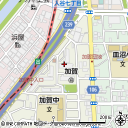 足立区　住区センター加賀周辺の地図
