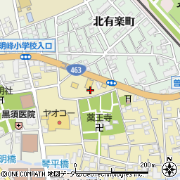 無添くら寿司 所沢有楽町店周辺の地図