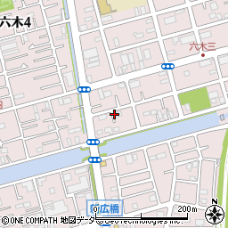 東京都足立区六木周辺の地図