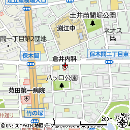 倉井内科医院周辺の地図