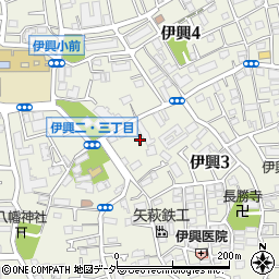 東京都足立区伊興周辺の地図