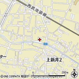 埼玉県所沢市上新井2丁目57周辺の地図