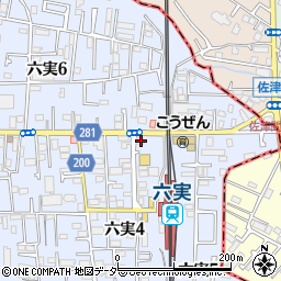 千葉銀行鎌ケ谷支店六実出張所周辺の地図