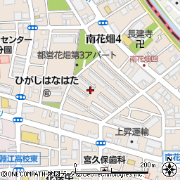 東京都足立区南花畑4丁目周辺の地図