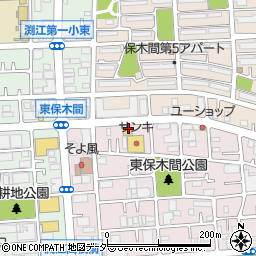 セブンイレブン足立東保木間店周辺の地図