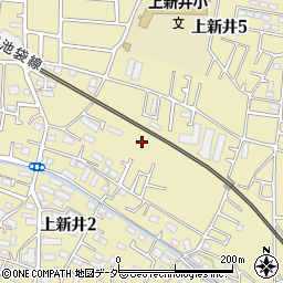 埼玉県所沢市上新井2丁目38周辺の地図