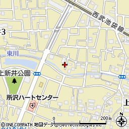 埼玉県所沢市上新井2丁目59周辺の地図