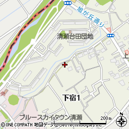 東京都清瀬市下宿1丁目144-3周辺の地図