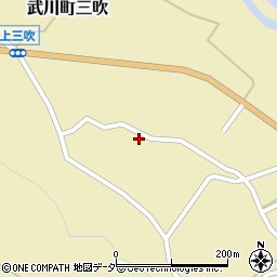 山梨県北杜市武川町三吹1161周辺の地図