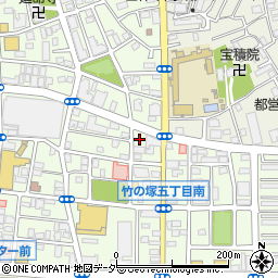 ローソン足立竹の塚五丁目店周辺の地図