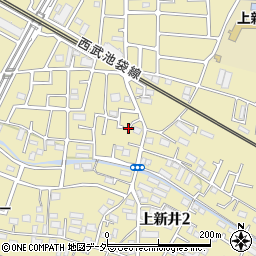 埼玉県所沢市上新井2丁目55周辺の地図