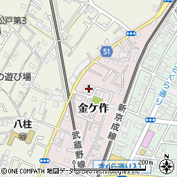 千葉県松戸市金ケ作43-24周辺の地図