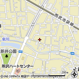 埼玉県所沢市上新井2丁目49周辺の地図