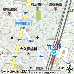 竹ノ塚西口駅前接骨院周辺の地図