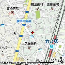 セブンイレブン足立竹ノ塚駅西店周辺の地図