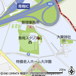 青梅スタジアム周辺の地図