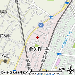 千葉県松戸市金ケ作43-155周辺の地図