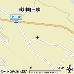 山梨県北杜市武川町三吹1165周辺の地図