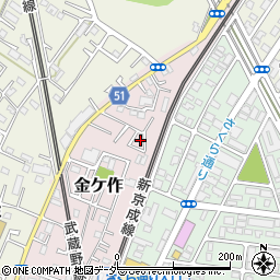 千葉県松戸市金ケ作43-208周辺の地図