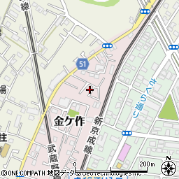 千葉県松戸市金ケ作43-176周辺の地図